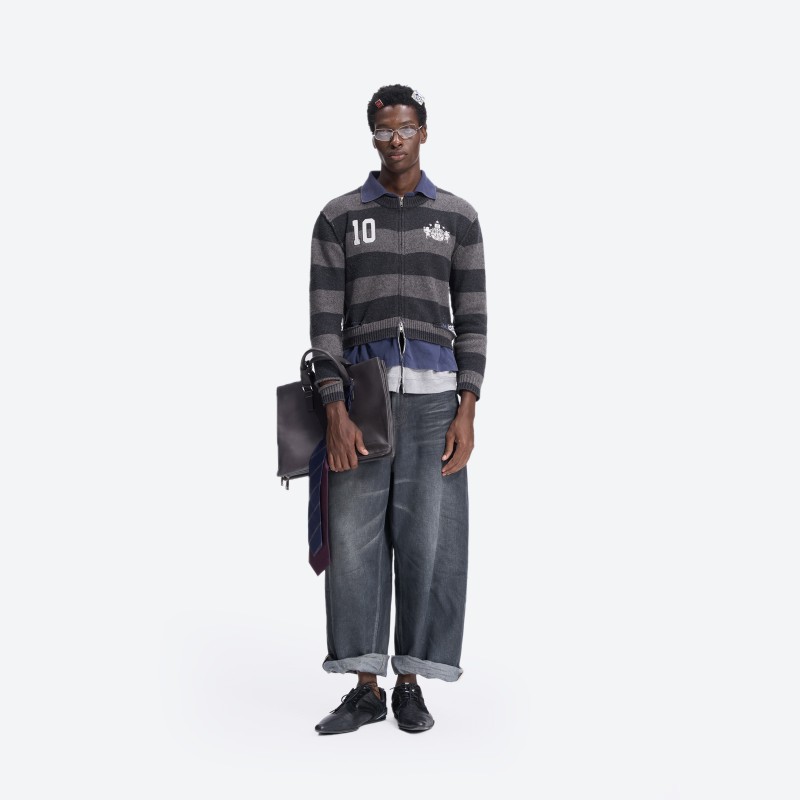 No.10 Layered Polo Cardigan